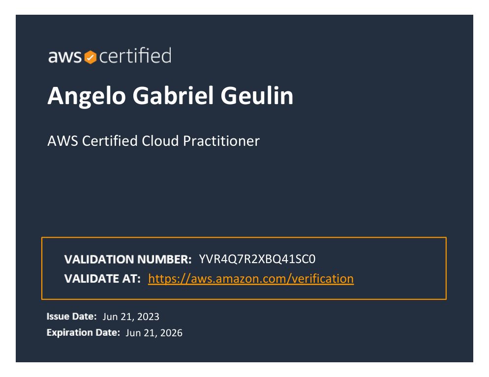 AWS Certified Cloud Practitioner certification